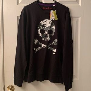 Robert Graham Knockout Skull and Crossbones Long Sleeve Shirt